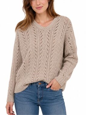 Vintage 1990s Liz Claiborne LizSport Linen Blend Knit Sweater